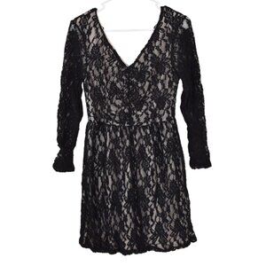 Altar'd State Dark Romantic Whimsigoth Floral Lace Fairy Goth Lined Dress - L